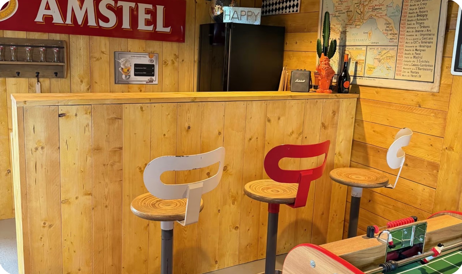 Le coin bar et ses fléchettes